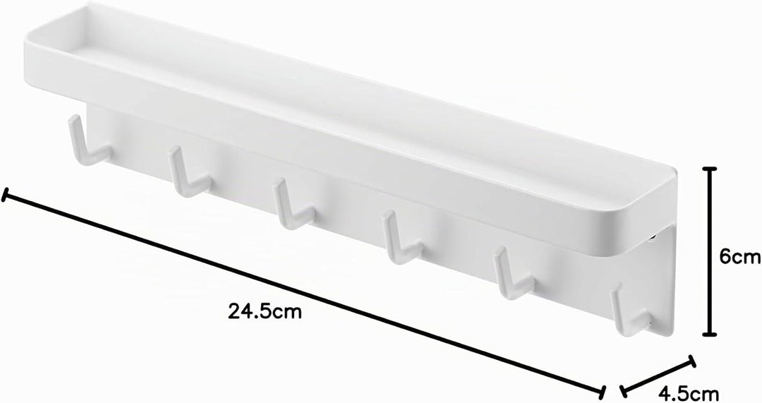 Magnetic key hook with tray - Smart - white Weiss, Weiss