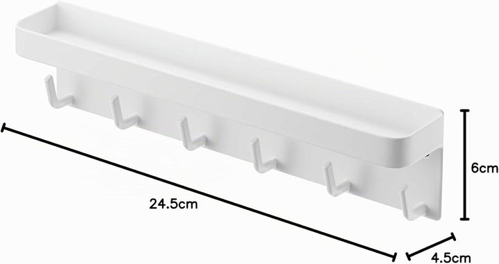 Magnetic key hook with tray - Smart - white Weiss, Weiss