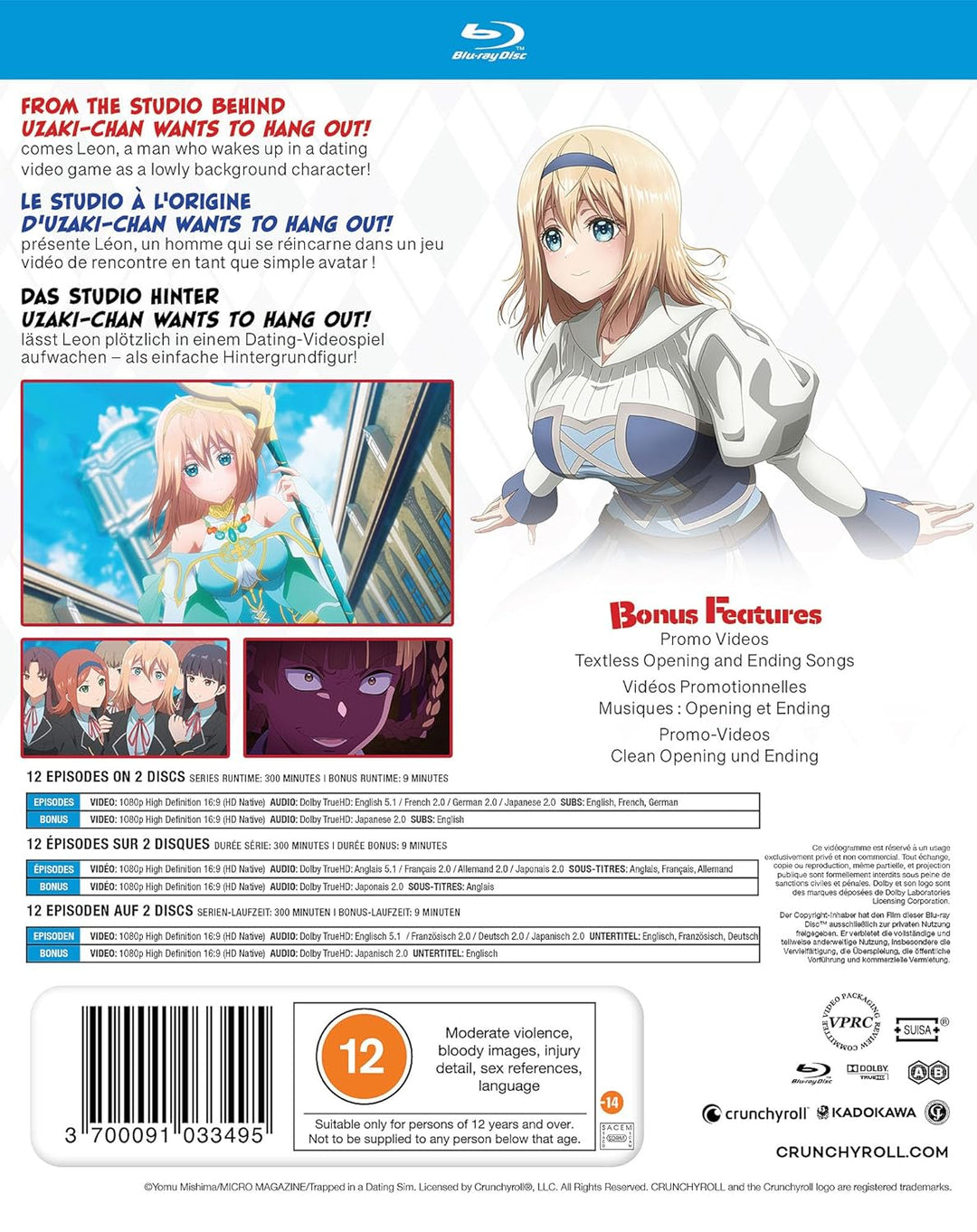 Trapped in a Dating Sim: The World of Otome Games is Tough for Mobs - The Complete Season [Blu-ray],