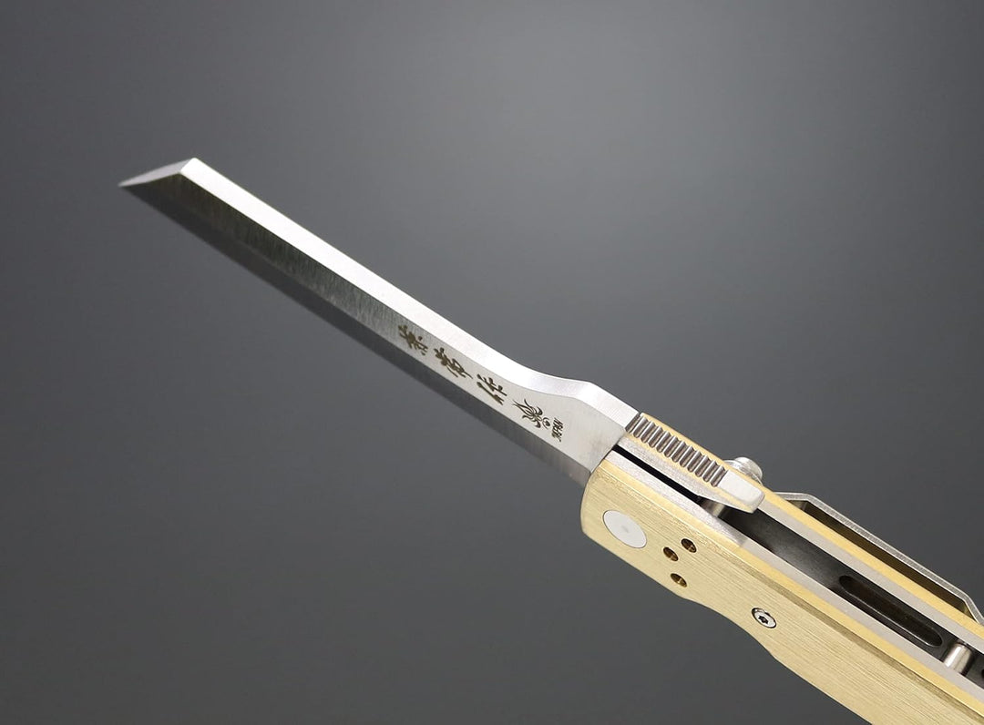 DELLINGER Japanisches messer higonokami KANETSUNE TANZAKU-TOU - Edelstahl AUS-8 rostfrei, Messinggri