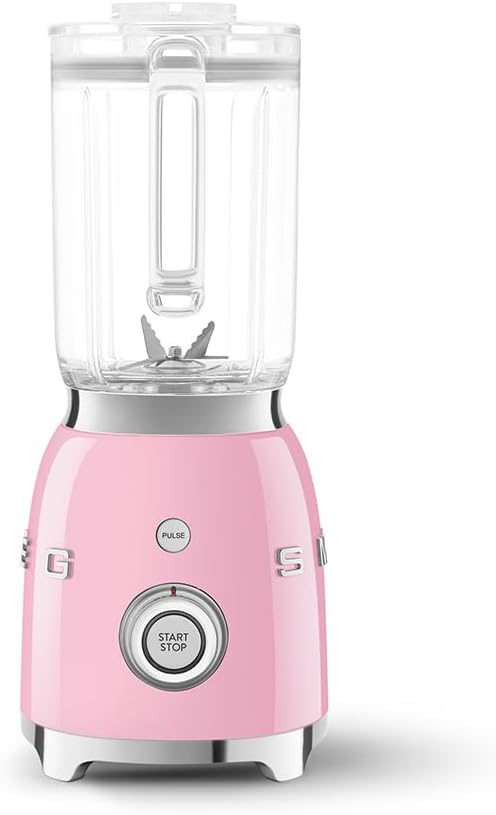 Smeg, BLF03PKEU, 1,5 l Standmixer, 4 -Geschwindigkeitsstufen, 4 Automikprogramme, Abnehmbare Doppelk