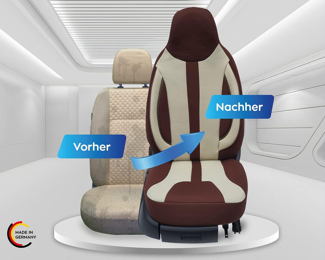 Mass Sitzbezüge Schonbezüge Pilotsitze Fahrer &amp; Beifahrer Set kompatibel mit Wohnmobil FIAT Ducato,
