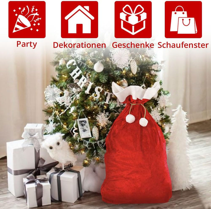 Jonami Weihnachtssack XXL 2 Nikolaussack Weihnachtsmann Sack Santa Sack Geschenkesack Weihnachtsmann