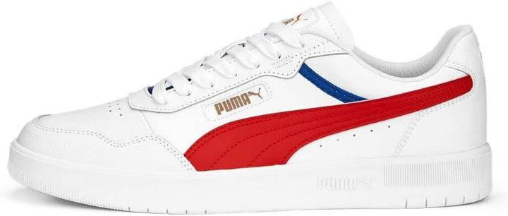 PUMA Herren Court Ultra Sneaker 40 EU Puma White For All Time Red Puma Gold, 40 EU Puma White For Al