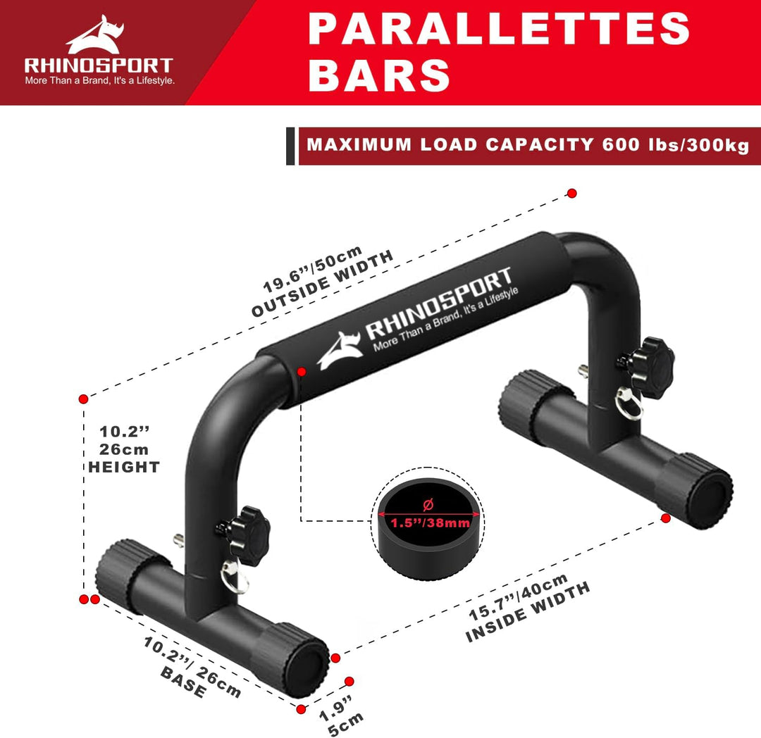 Parallettes Bars Dip Calisthenics Push Up Bars 10.2 in High 300Kg/661lbs Gewichtskapazität Krafttrai
