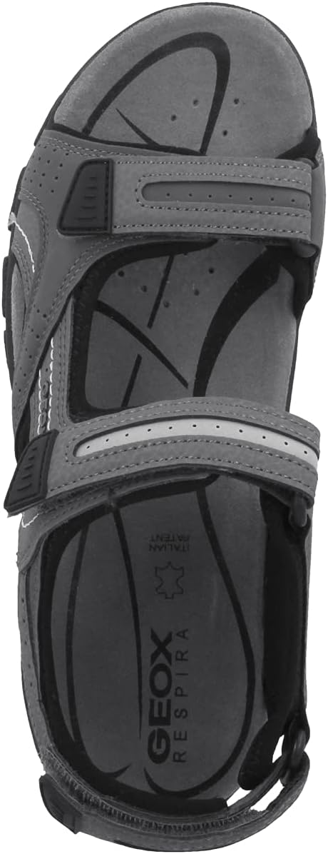 Geox Herren Uomo Sandal Strada D Sandalen, Stone Lt Grey, 46 EU