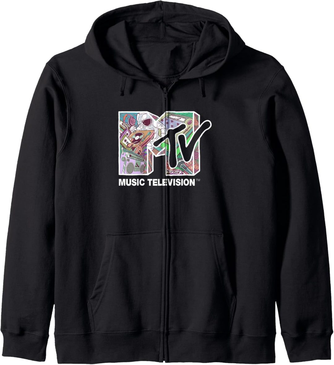 MTV Music Television Collage Fill Logo Kapuzenjacke