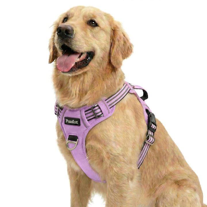 Funfox Hundegeschirr Mittelgrosse Hunde, Anti Zug Brustgeschirr Verstellbares Geschirr Hund mit Grif
