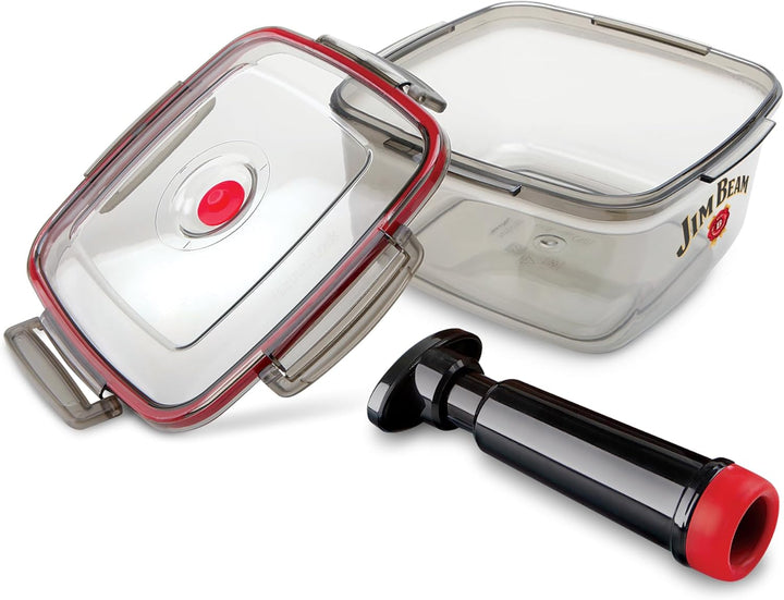 Jim Beam Vakuum versiegelte Pumpe, entfernt Luft aus der Marinadebox, schneller Prozess, Grillen und