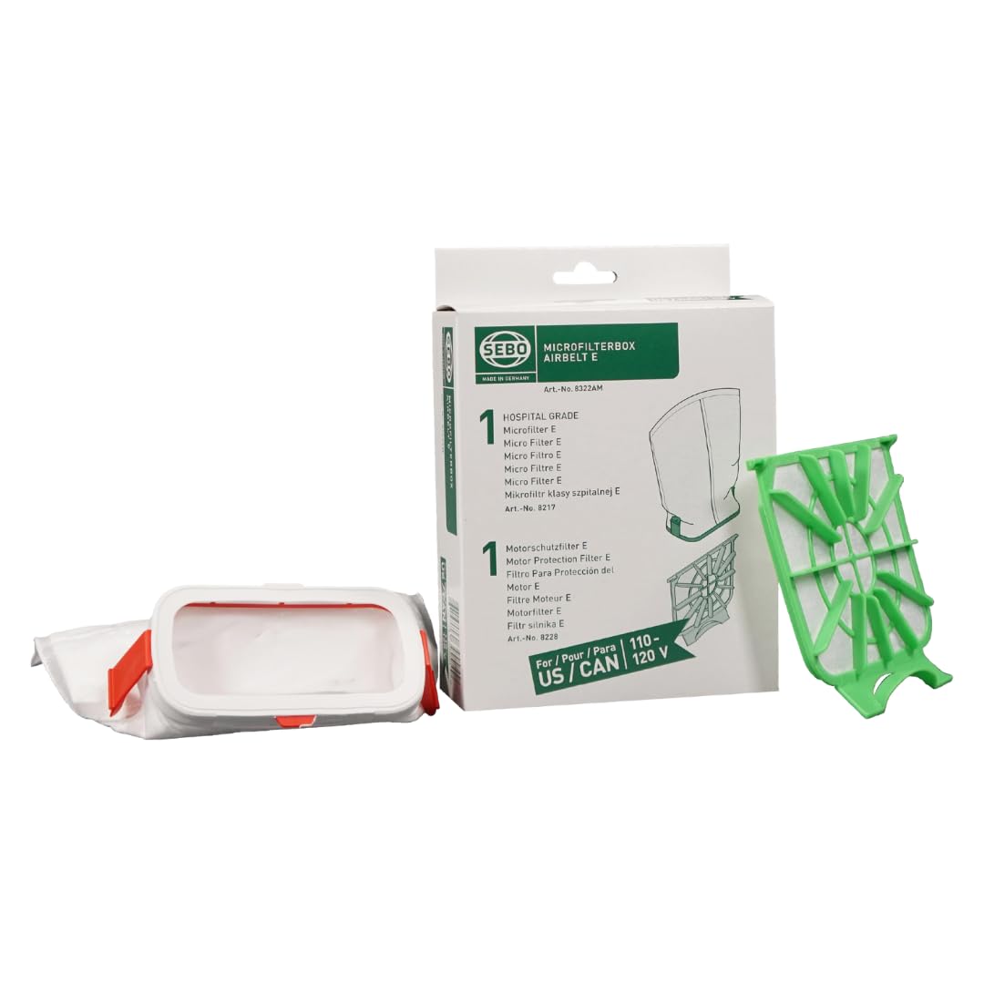 Sebo 8322ER Mikrofilterbox E für alle Airbelt E Modelle inklusive 1 Hospital Grade Filter E und 1 Mo
