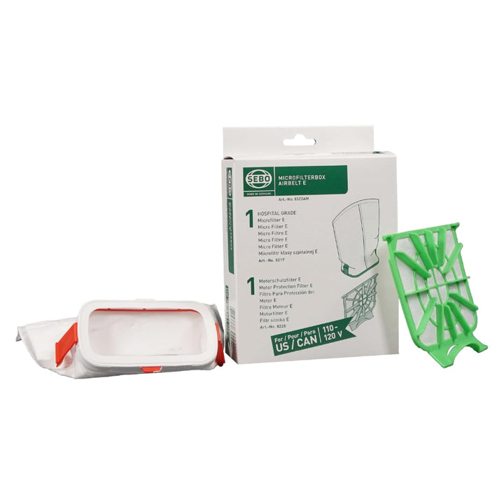 Sebo 8322ER Mikrofilterbox E für alle Airbelt E Modelle inklusive 1 Hospital Grade Filter E und 1 Mo