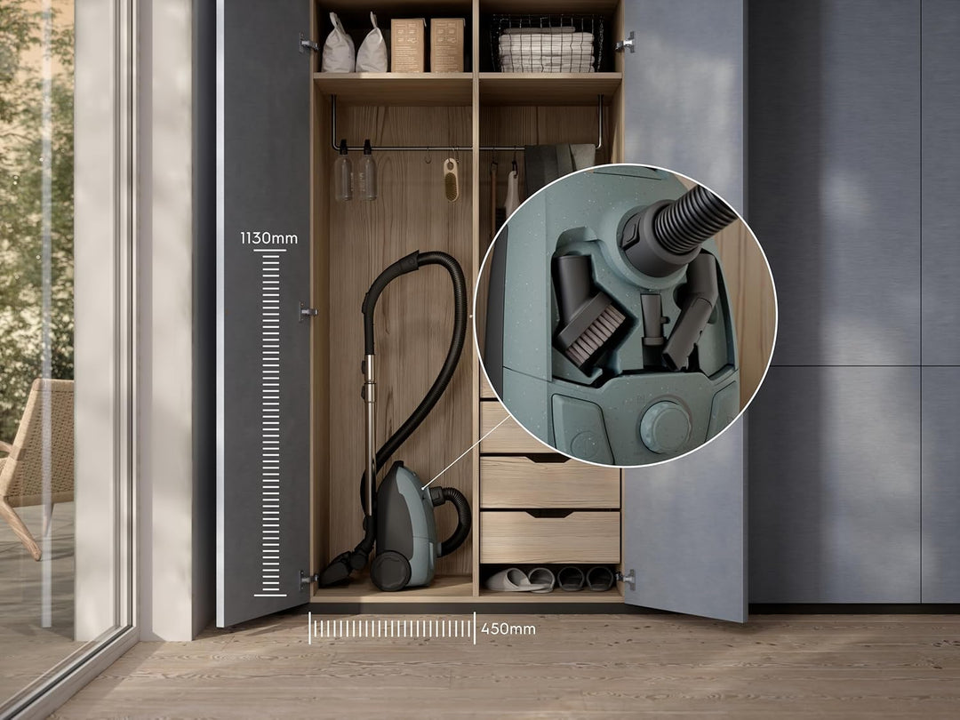 Electrolux EB51C1OG Staubsauger mit Beutel, 500 Bagged Cleaner, hohe Filtration, leistungsstarker St