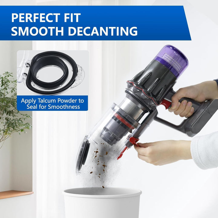 Staubbehälter Ersatz kompatibel mit Dyson V12 Slim, V12 Detect Slim, V10 Digital Slim, SV18, SV20, A