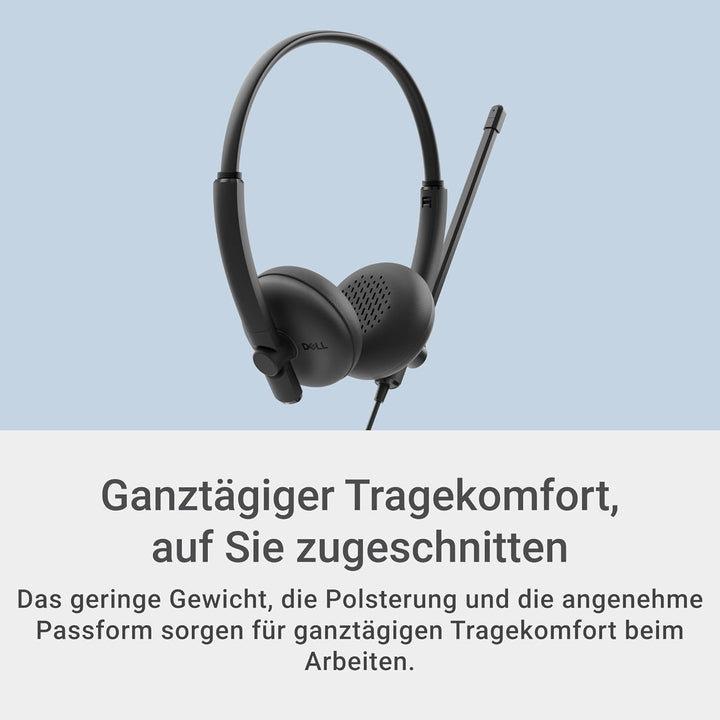 Dell Kabelgebundenes Headset WH125 – USB-A Plug & Play, On-Ear mit Polstern, 270° drehbarer Mikrofon