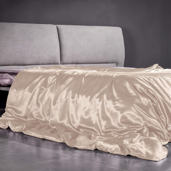 THXSILK 22 Momme Seidenbettwäsche Set 2 teilig, Bettbezug 135 x 200 cm und Kissenbezüge 40 x 80 cm,