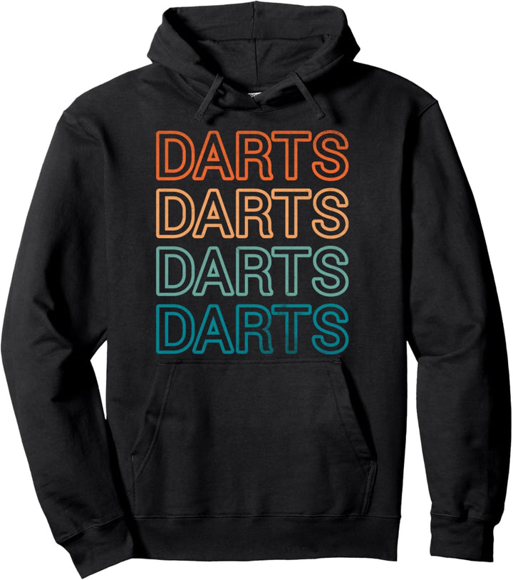 Retro Vintage Darts Dartspieler Pullover Hoodie