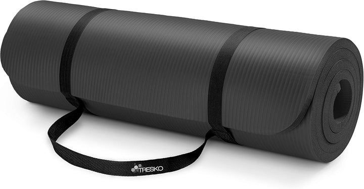 TRESKO Yogamatte Phthalatfrei - Gymnastikmatte rutschfest, Pilatesmatte Fitnessmatte mit Tragegurt,