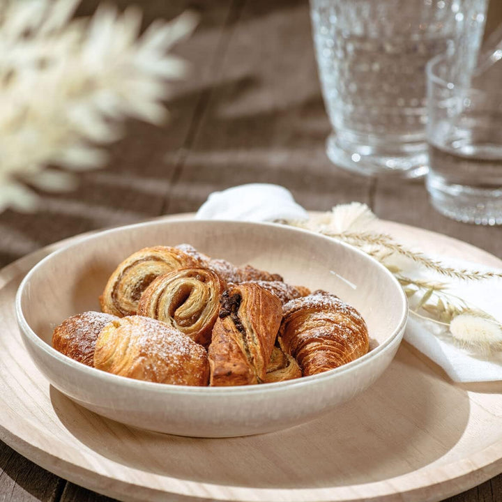 Villeroy & Boch like. by Perlemor Sand Pastaschale 6er Set, 22 cm, Suppenschalen im Pottery Look mit