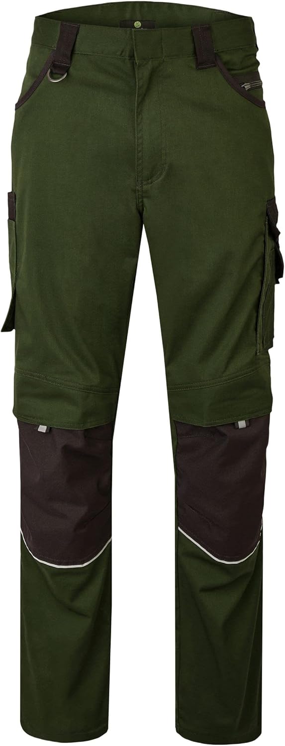 HSW Professional – Lange Arbeitshose für Herren – Modische und leichte Bundhose mit Knietaschen – St
