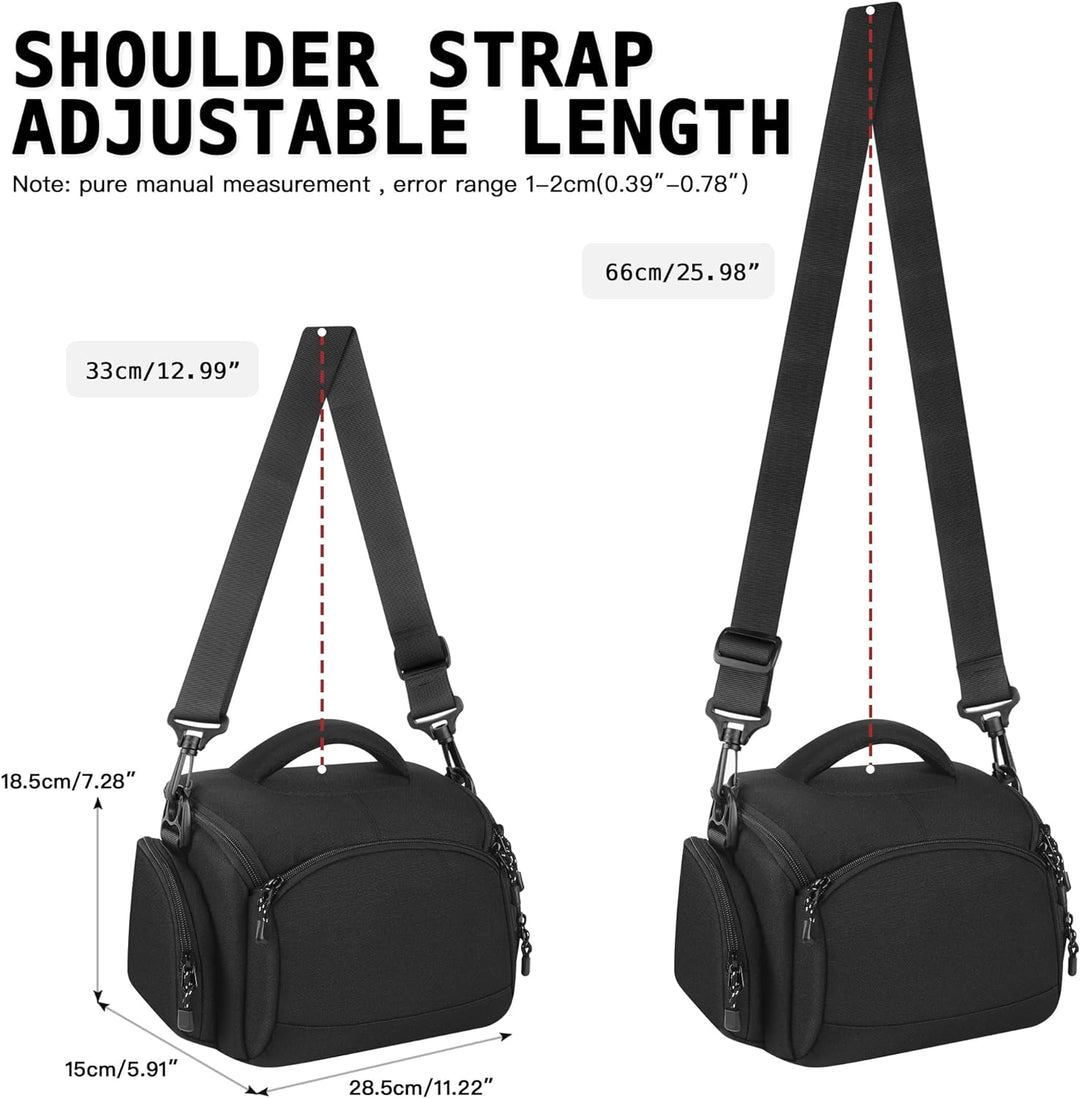DOMISO SLR DSLR Kameratasche Wasserdicht Fototasche Schutztasche für Spiegelreflexkamera Systemkamer