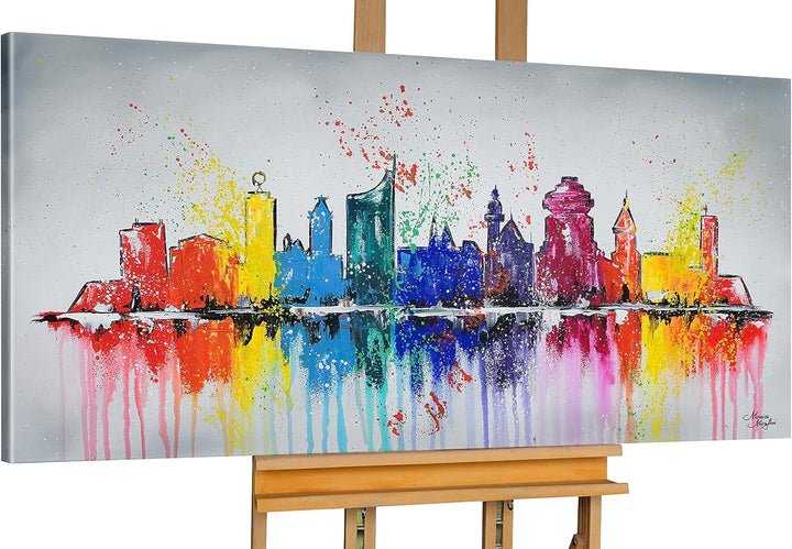 Monica Mirafiori I 100% HANDGEMALT I Gemälde Lipsk I 100x50cm | Gemälde Handgemalt | Acrylgemälde |