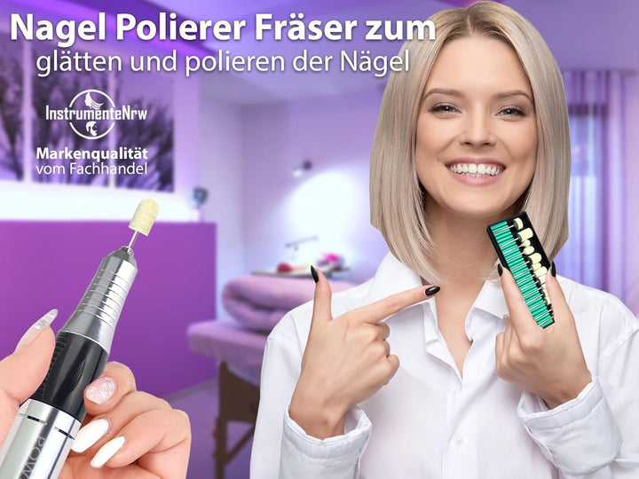Profi Fusspflegegerät Maniküre Pediküre Set Fräser Gerät 0 bis 25.000 Umdrehungen mit verschiedenen
