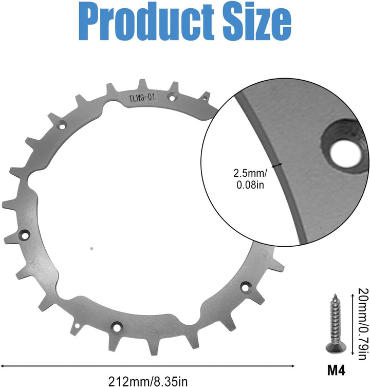 CDIYTOOL Edelstahl Rasenmäher Spikes für Garden.a Sileno City Rasenmäherroboter, 212 mm Rasenmäher M