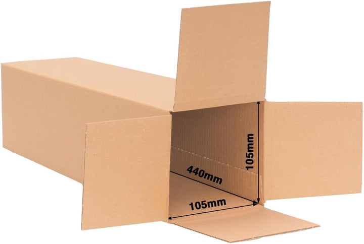 100 Versandhülse eckig 450x110x110 mm Faltkarton ohne Sperrgutzuschlag Versandrolle Versandrohr