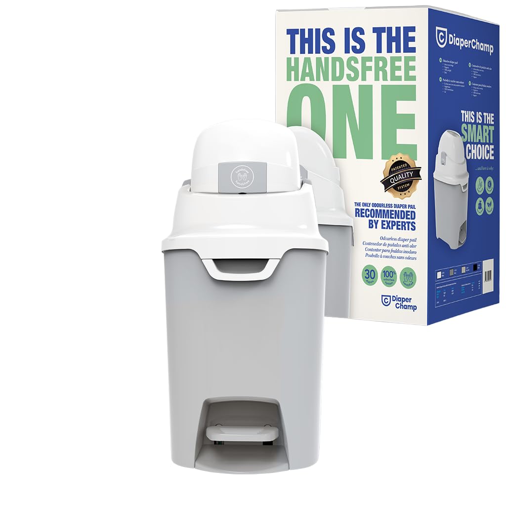 DIAPER CHAMP ONE Standard Handsfree mit Pedal - Windeleimer - geruchsdicht - berührungslose Bedienun
