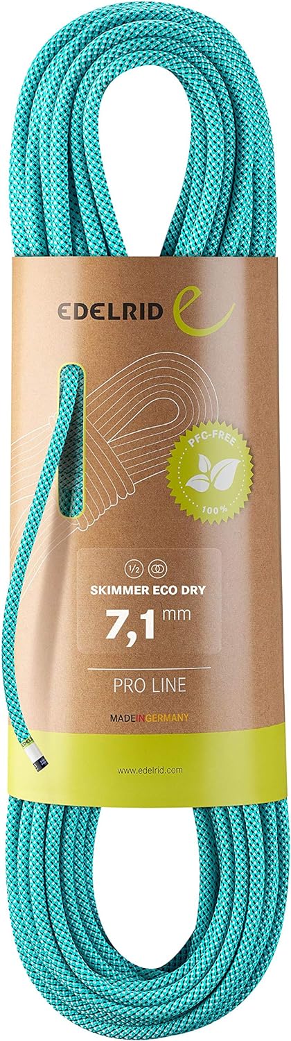 EDELRID Skimmer Eco Dry 7,1mm Halbseil, icemint, 60m