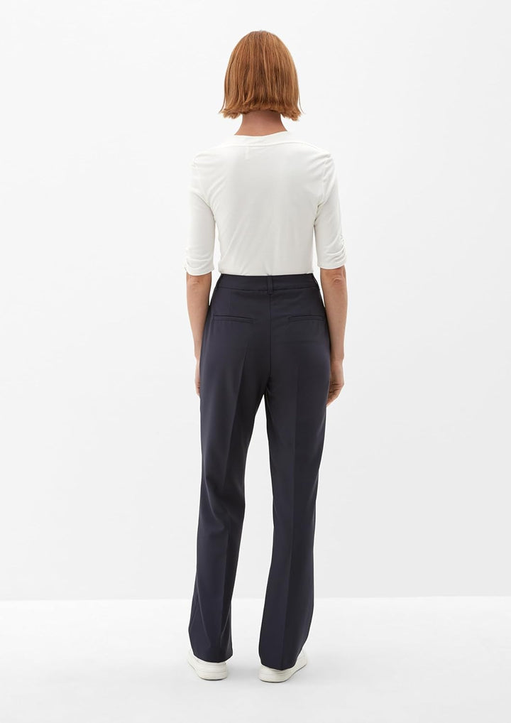 s.Oliver Regular: Hose aus Viskosecrêpe 38 5959_navy, 38 5959_navy