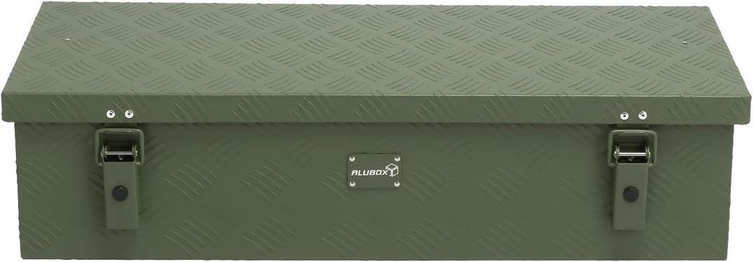 alubox Werkzeugkiste Riffelblech olive ABX-RL48G Aluminium 1,5mm Werkzeugkiste leicht und robust 48