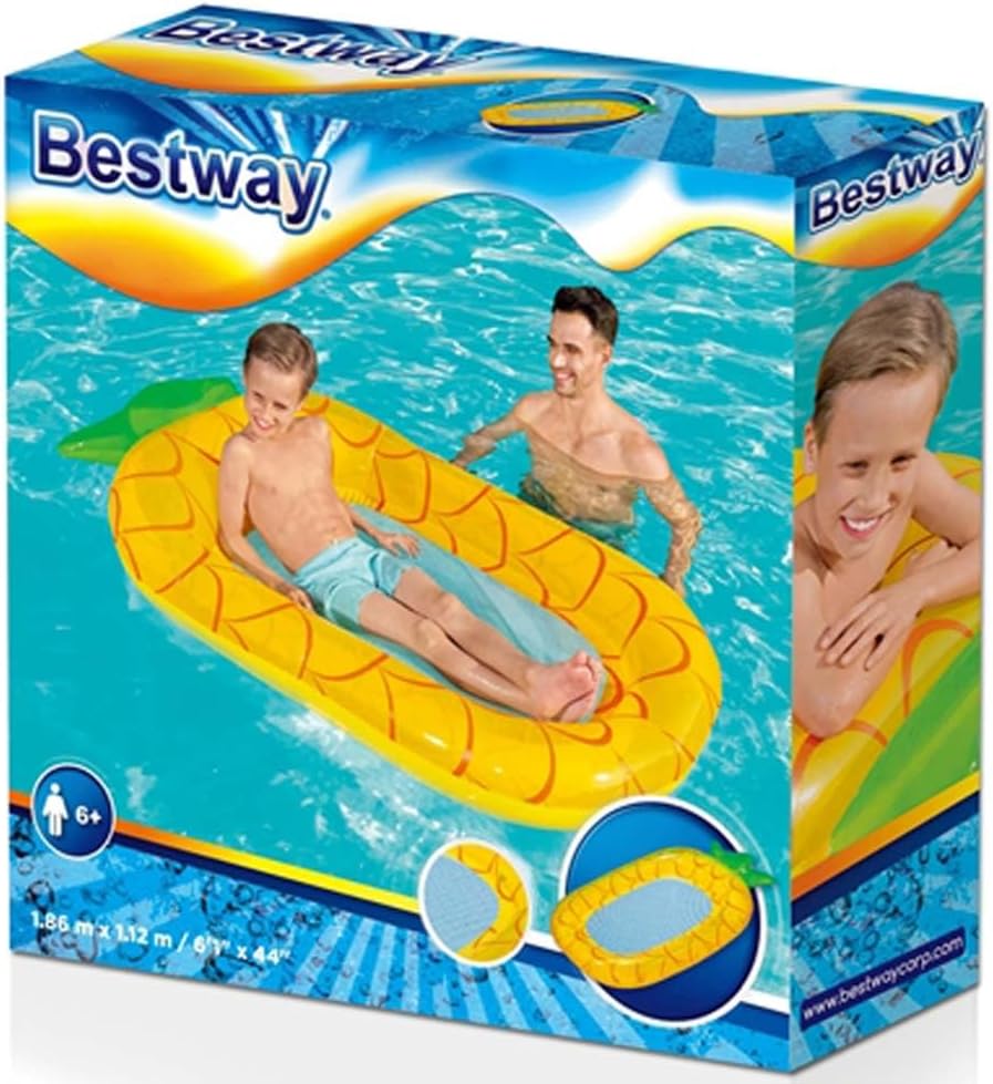 Bestway Sweet Summer Pool Liege Luftmatratze Wasserhängematte für Kinder (Ananas Luftmatratze)