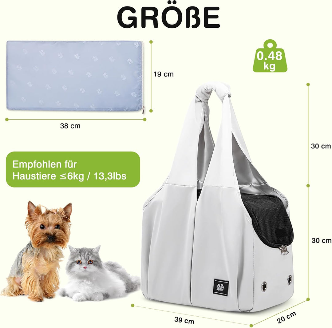 ALLSOPETS Hundetasche Leichte FaltbareTragetasche mit Sicherheitsleine Hände Frei Reisetasche Schult