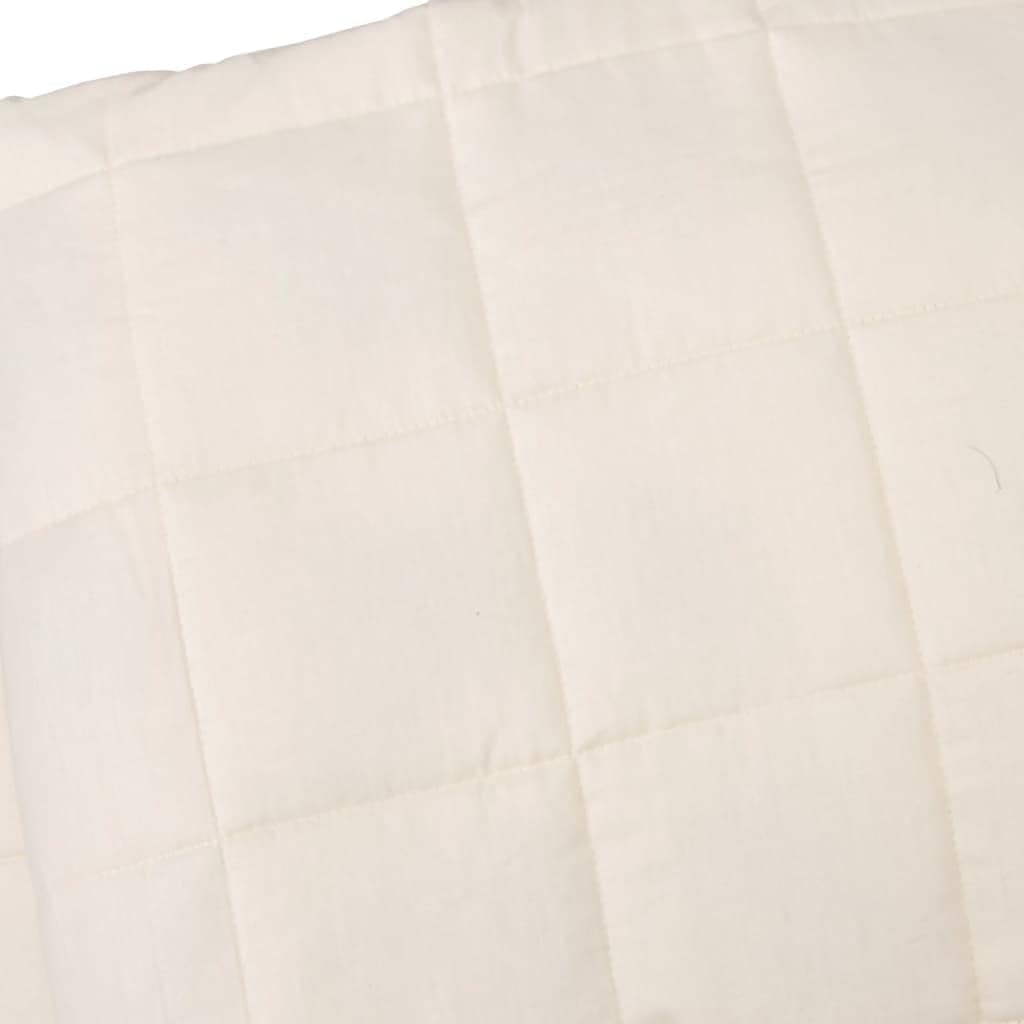 Gewichtsdecke Hellcreme 152x203 cm 7 kg Stoff, Bequemer Stoff, Gleichmässige Gewichtsverteilung, Pra
