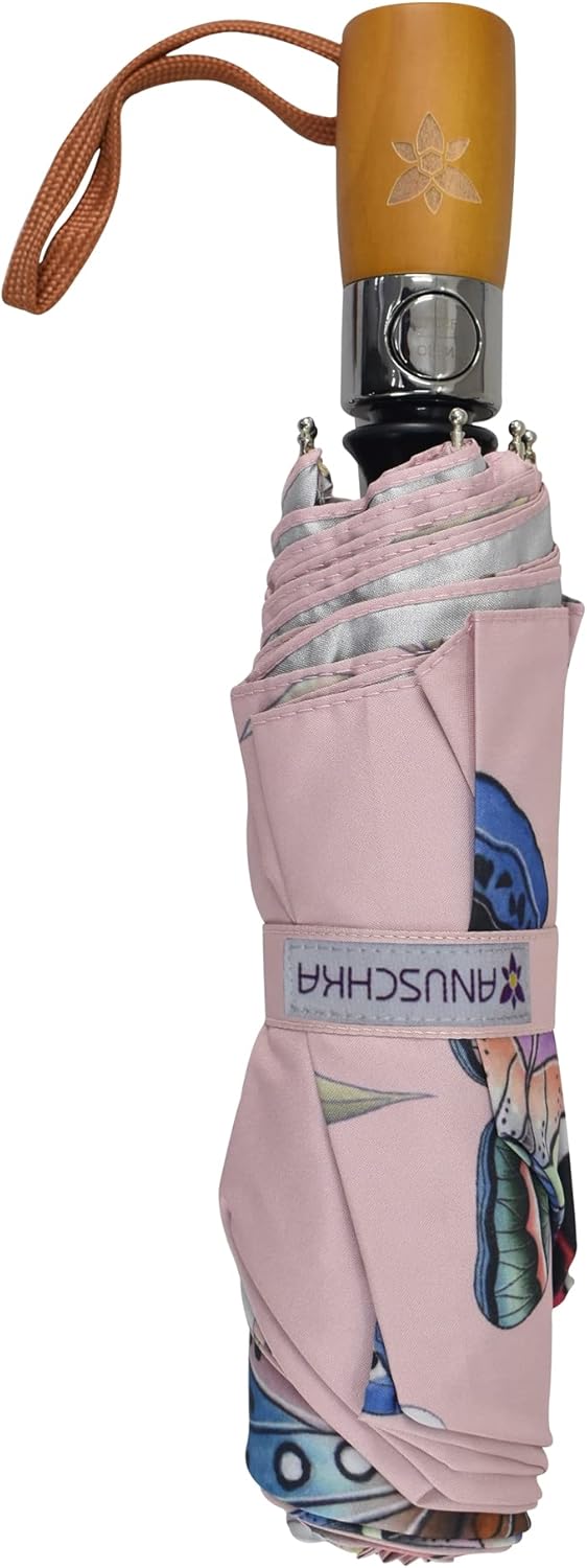 Anuschka Regenschirm - Duomatik zum Öffnen/Schliessen - 97 cm - UPF 50+ - Wasserdichtes Obermaterial