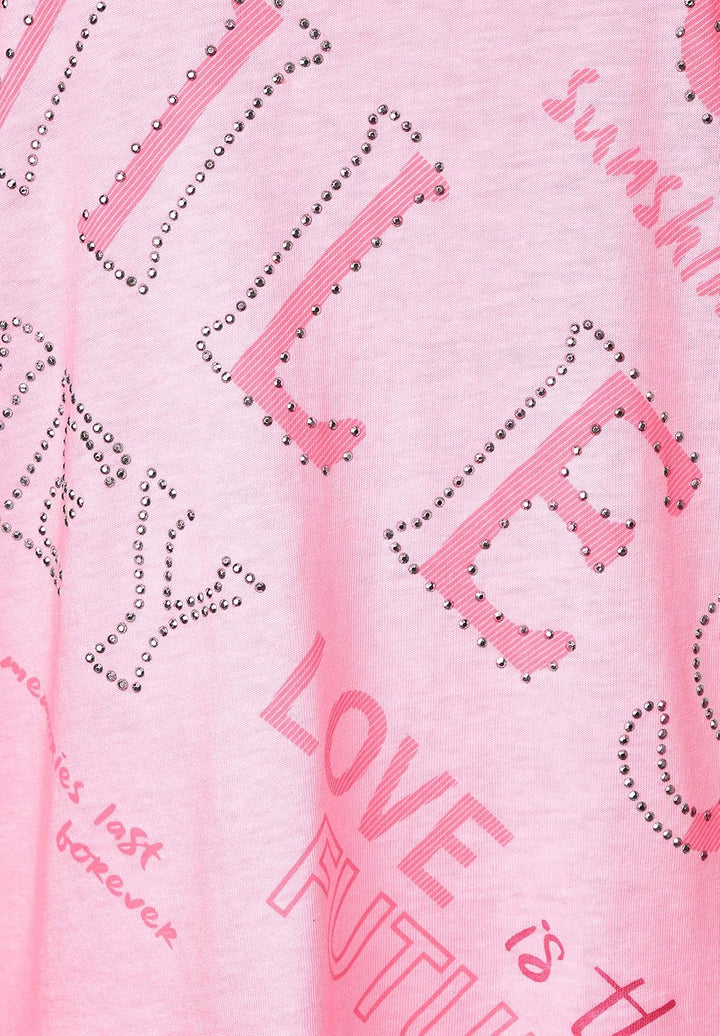Cecil Damen Kurzarmshirt Bedruckt, Soft Neon Pink