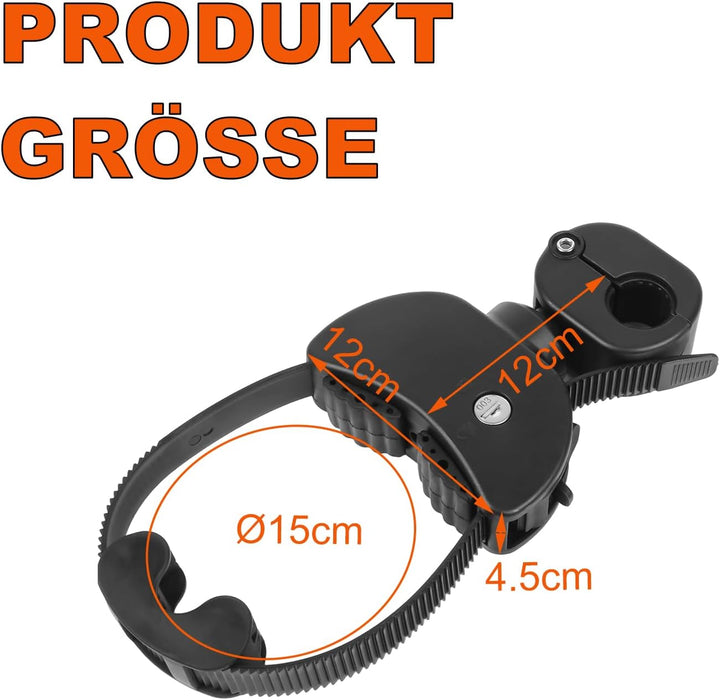 TEOV 1 Stück Rahmenhalter für Fahrradträger Länge 12CM, Verstellbarer Strap-Rahmenhalter für E-Bike
