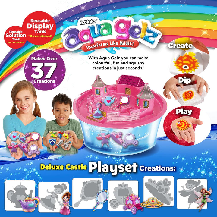 John Adams , Aqua Gelz Deluxe Castle Playset: Aqua Gelz transforms Like Magic! , Arts & Crafts , Age