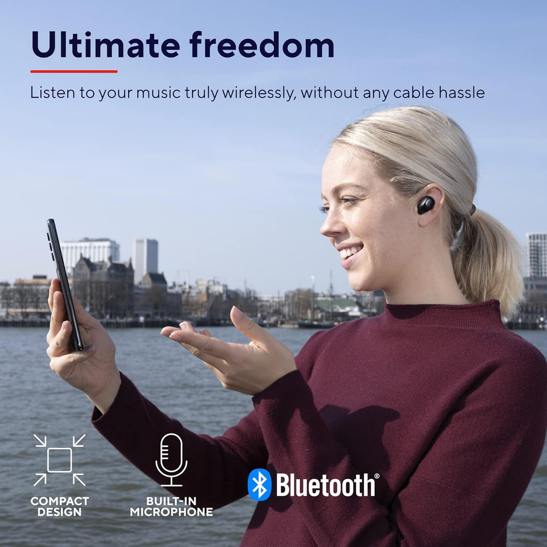 Trust Mobile Nika Compact Bluetooth Kopfhörer, In-Ear Kabellose Ohrhörer, Earbuds mit Ladecase, TWS,