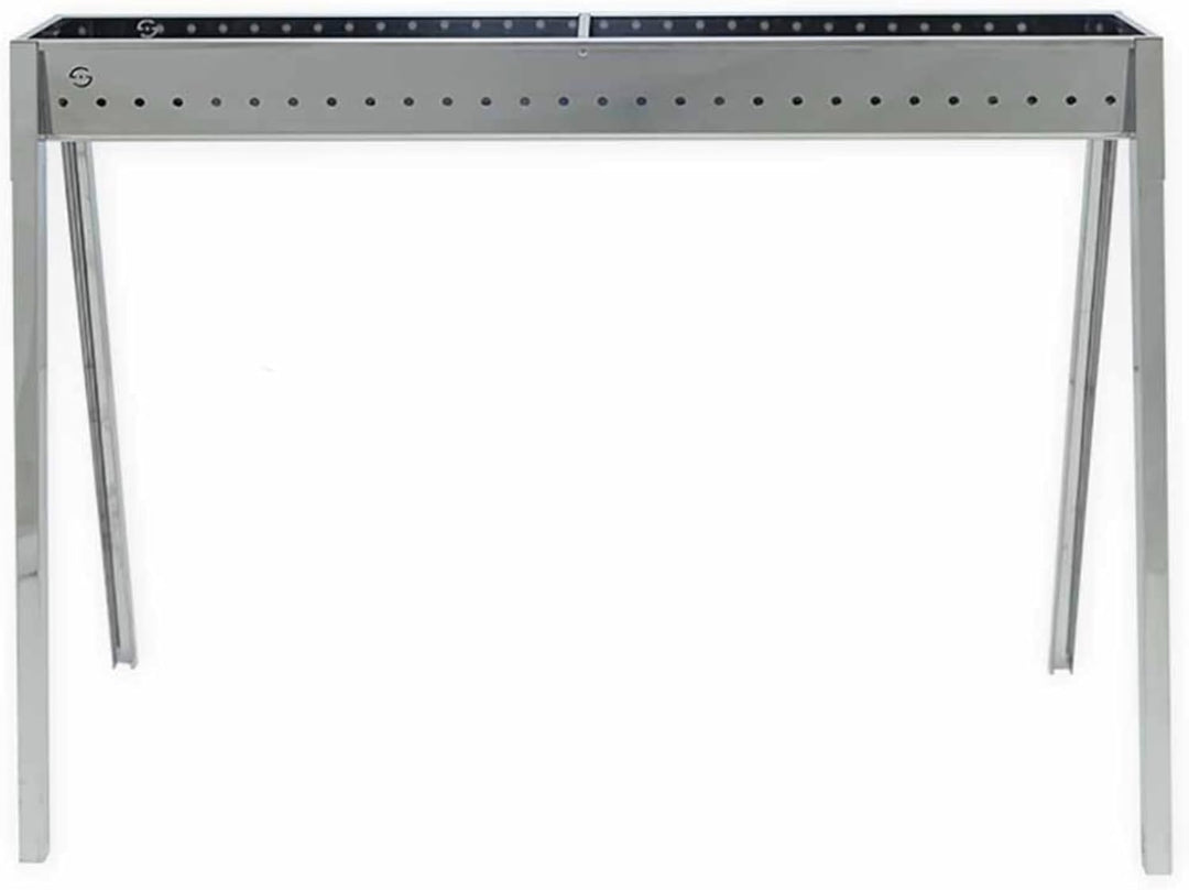 Lisa Kabelkanal und Holzkohlegrill, Edelstahl, Milano, 100 cm