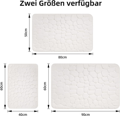 chakme Badematte Memoryschaum Badteppich Memory Foam Duschvorleger Saugfähige Badvorleger Badezimmer