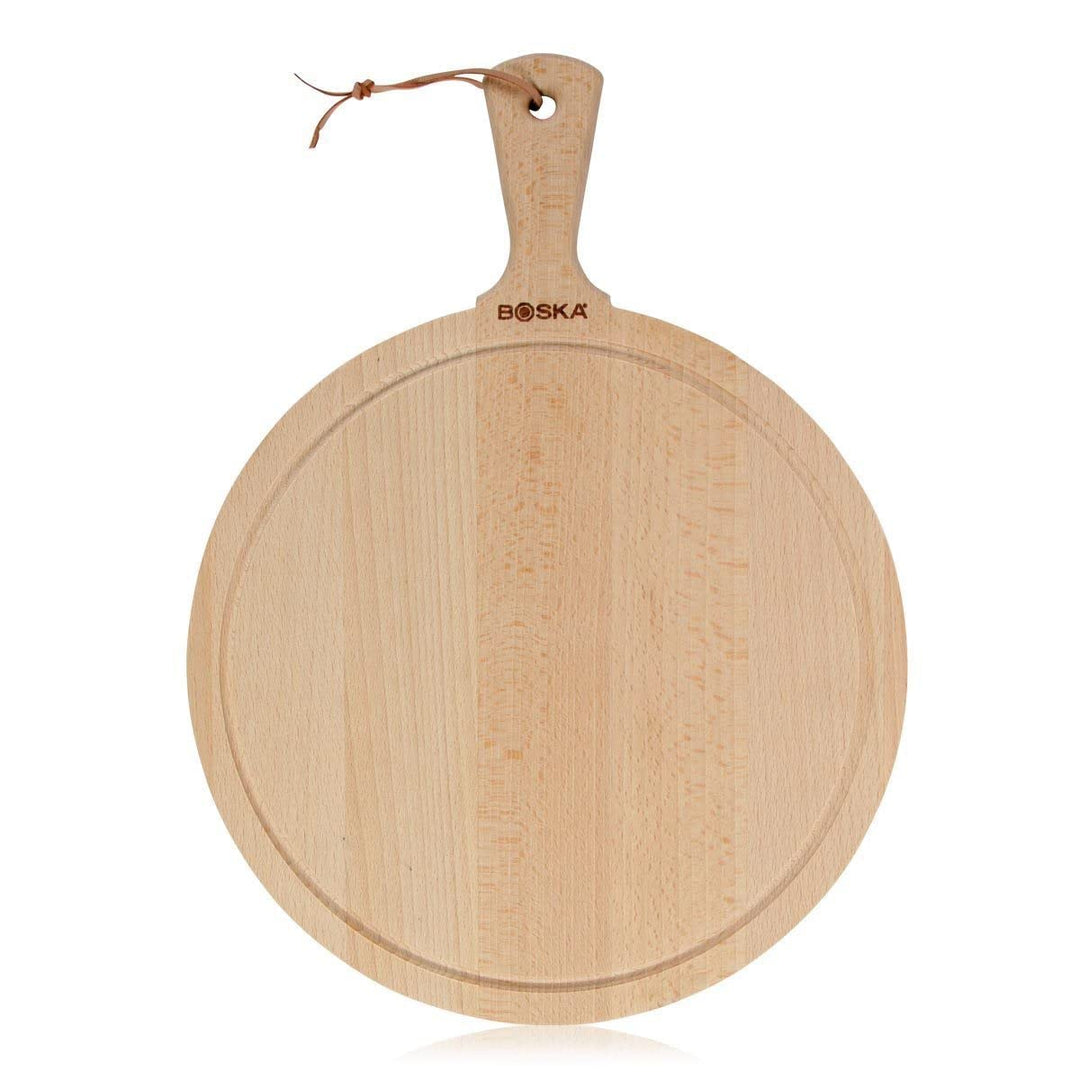 BOSKA Servierbrett Rund Amigo L/für Käse, Tapas oder Brot / 33 cm/Holz/Braun / 445 x 330 x 20 mm 44