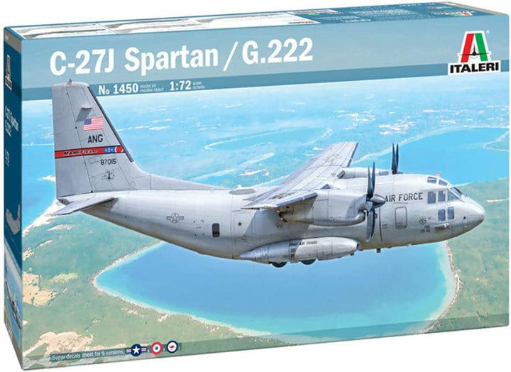 Italeri 1450S 1450S-1:72 C-27J/G.222 “Spartan”, Modellbau, Bausatz, Standmodellbau, Basteln, Hobby,