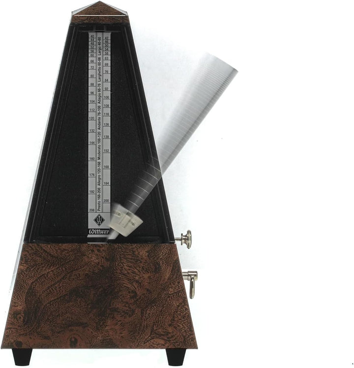 Wittner Metronom Taktell Pyramidenform System Maelzel Designer Serie - Kunststoffgehäuse - Mit Glock