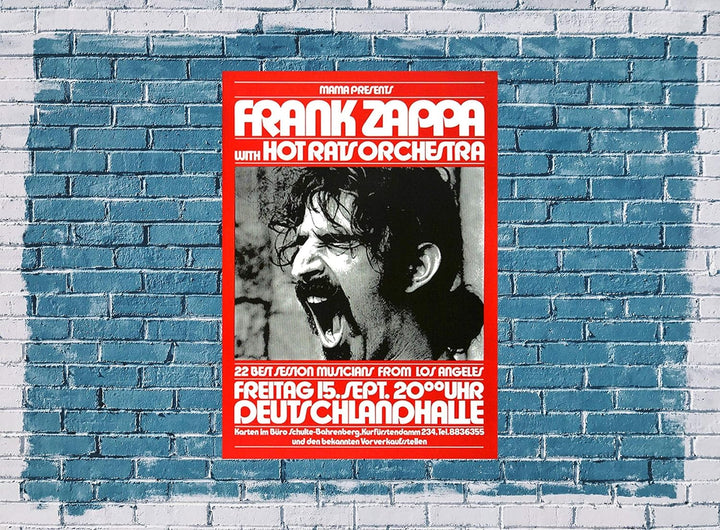 Frank Zappa - Hot Rats, Berlin 1972 » Konzertplakat/Premium Poster | Live Konzert Veranstaltung | DI