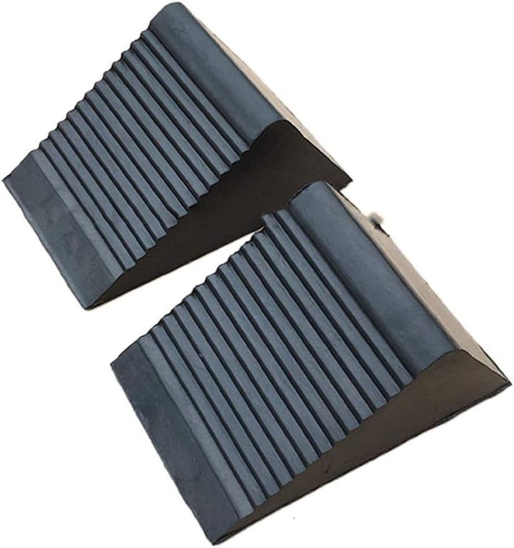 Yardwe 2 STÜCKE Tragbare Gummi bremskeile Auto Rad Stopper Rad Keile für LKW Fahrzeug (schwarz)