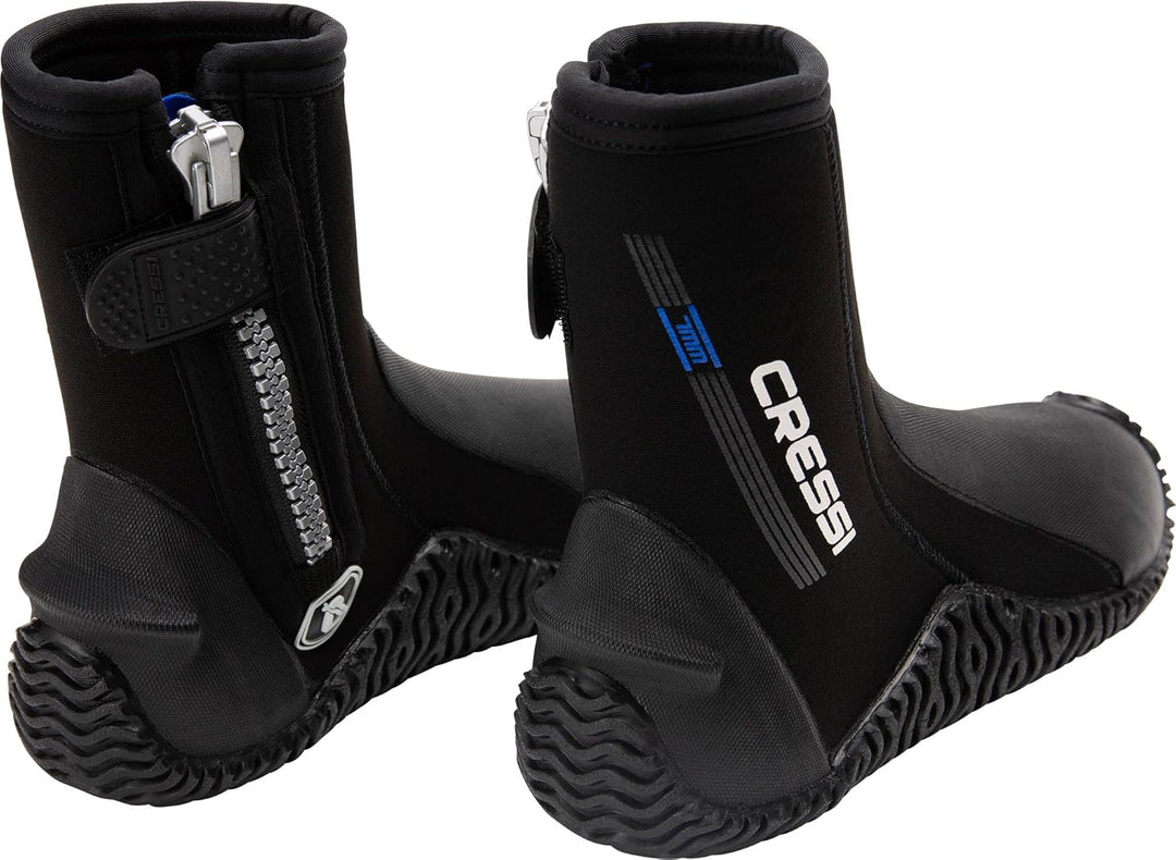 Cressi Korsor Semi Rigid Sole Boots - Tauchstiefel mit halbstarrer Sohle, Schwarz, Erhältlich 3_5_7
