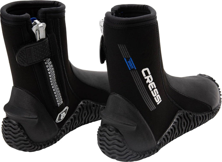 Cressi Korsor Semi Rigid Sole Boots - Tauchstiefel mit halbstarrer Sohle, Schwarz, Erhältlich 3_5_7