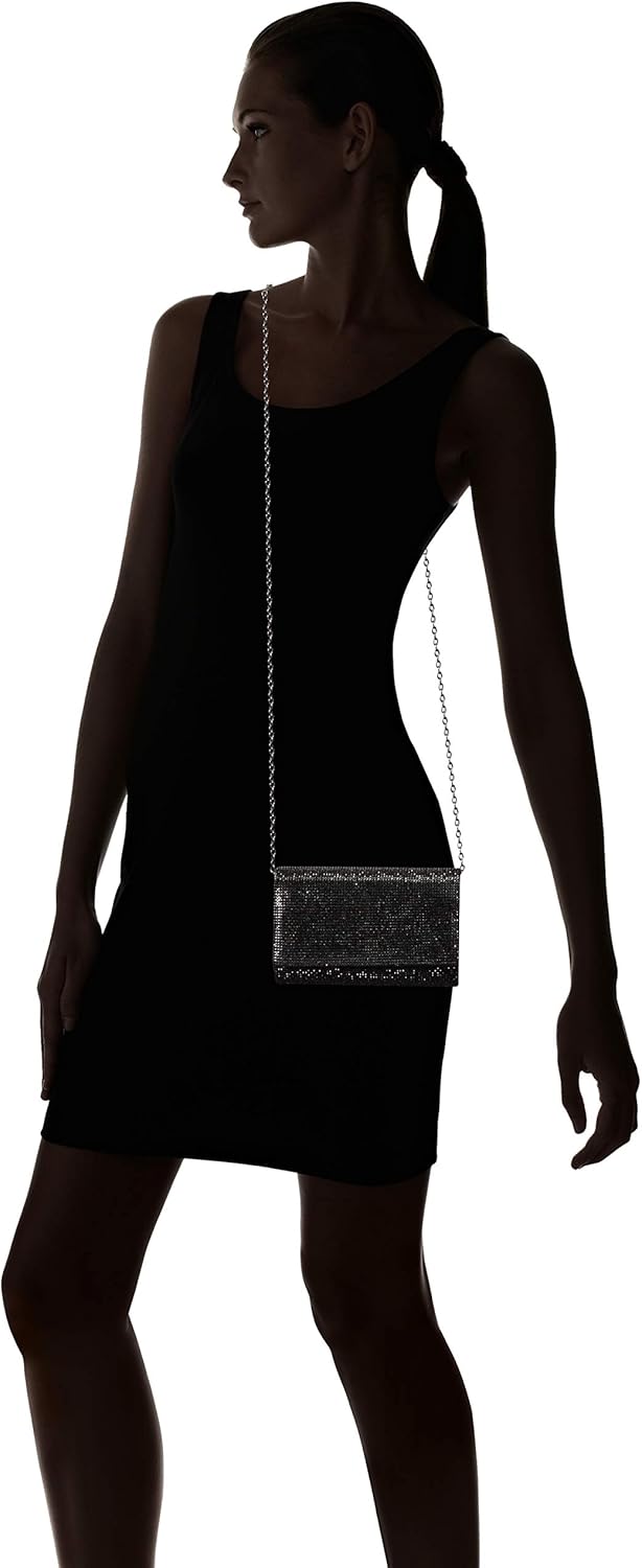Jessica McClintock Damen Alexis Sparkle and Shine Clutch, Einheitsgrösse Schwarz, Schwarz